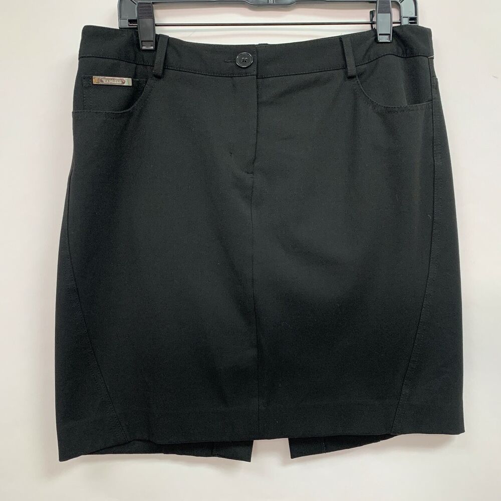 Express Women's Skirt Size 10 Black Straight Pencil